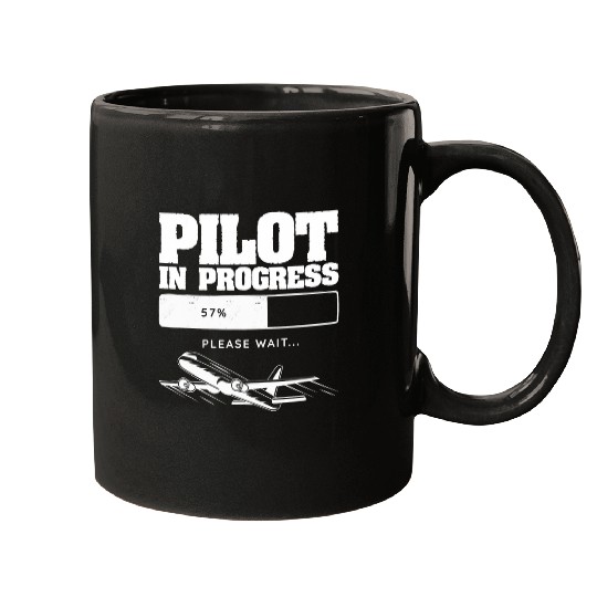 Pilot In Progress Flight Aviation Future Copilot Mugs