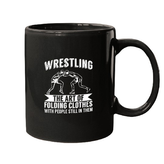 Mens Funny Wrestling Folding Clothes With People Still In Them Mugs