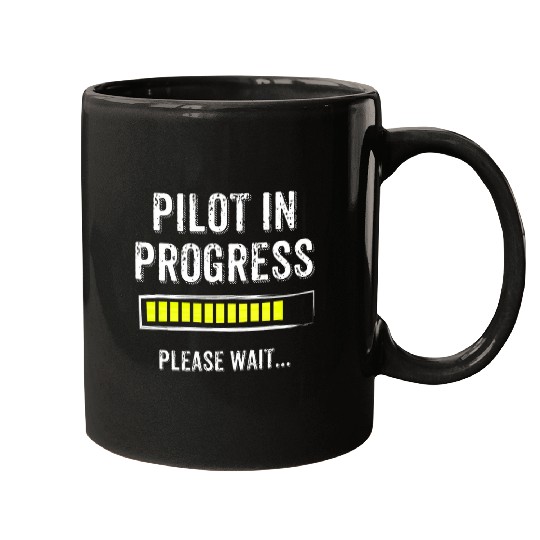Pilot In Progress Funny Flight School Student Cute Mugs