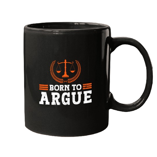 Born To Argue Legal Sayings Advocate Law Firm Lawyer 4 Mugs
