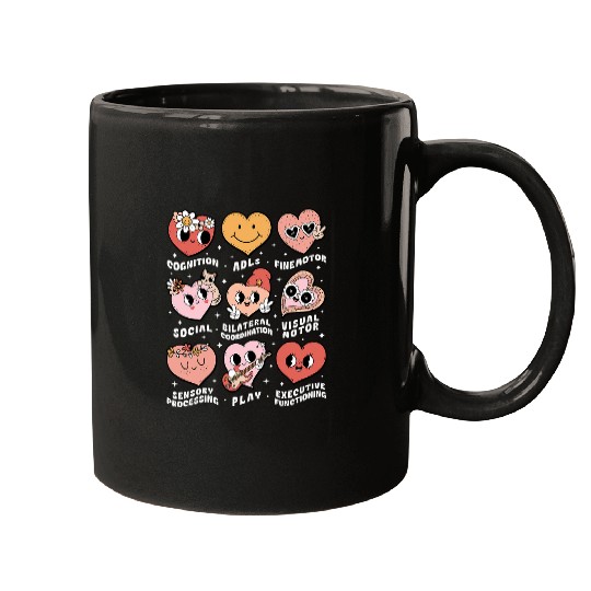 Occupational Therapy Therapist OTA OT Valentines Day Hearts Mugs