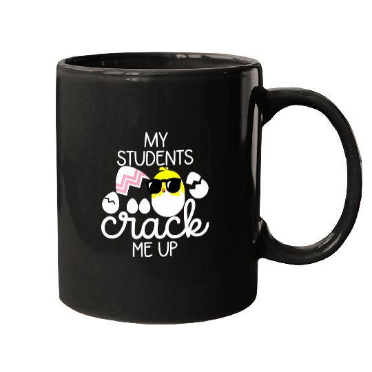 My Students Crack Me Up Funny Easter Day Egg Chick Teacher 2 Mugs