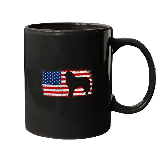 GREAT PYRENEES Patriotic American Flag Vintage Mugs