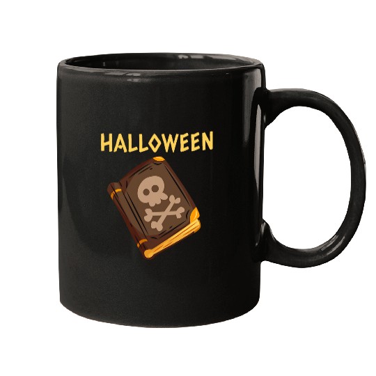 Evil Spell Book Halloween Women Evil Spirits Book Halloween Mugs