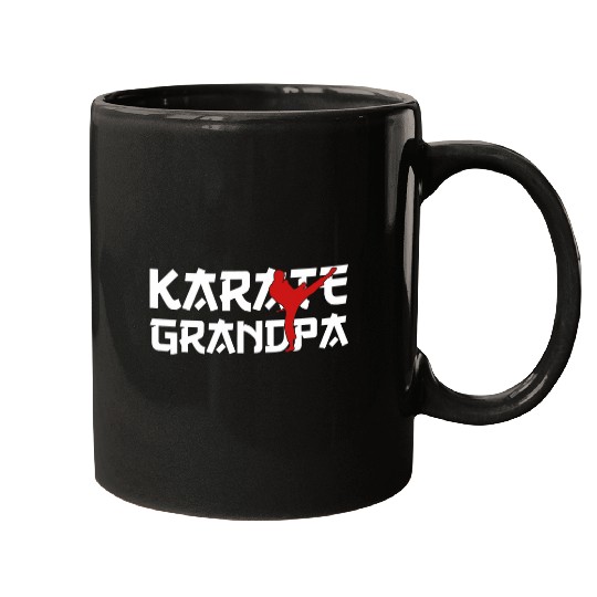 Mens Karate Grandpa Black Belt Fighting Lifestyle Karate Lover Mugs