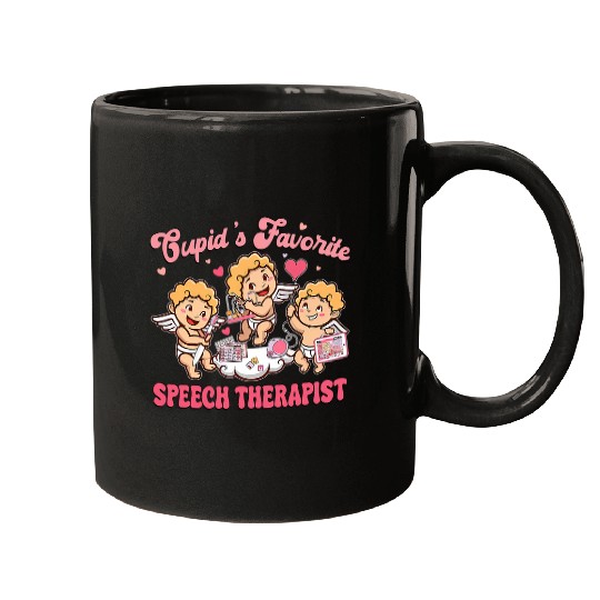 Groovy Cupids Favorite Speech Therapist Valentines Day SLP Mugs