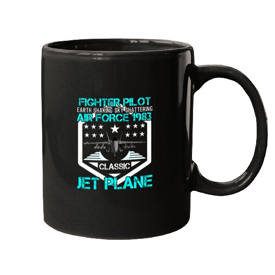 Jet Fighter Pilot Air Aircraft 5 Mugs