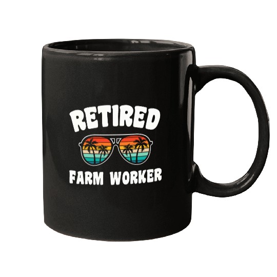 Retired Farm Worker Funny Retirement Congratulations Mugs