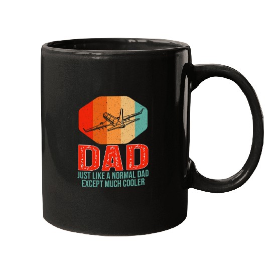 Retro Airline Pilot Dad vintages Airplane for Fathers Day 1 Mugs