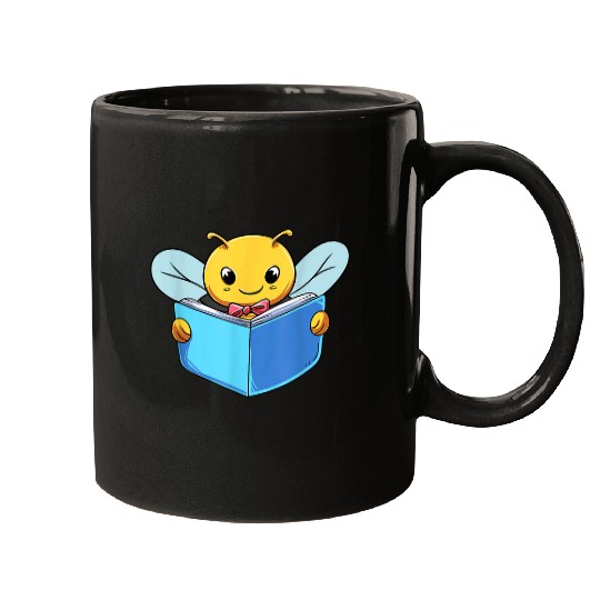 Bee Book Lover Reader Mugs