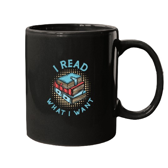 80s Retro vintages I Read What I Want Funny Book Lovers 2 Mugs