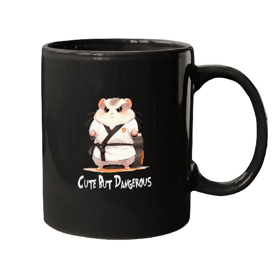 Cute But Dangerous Funny Hamster Karate Mugs
