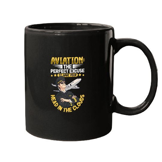 Future Pilot Aviation Airplane Airline Aviator Lifestyle 4 Mugs