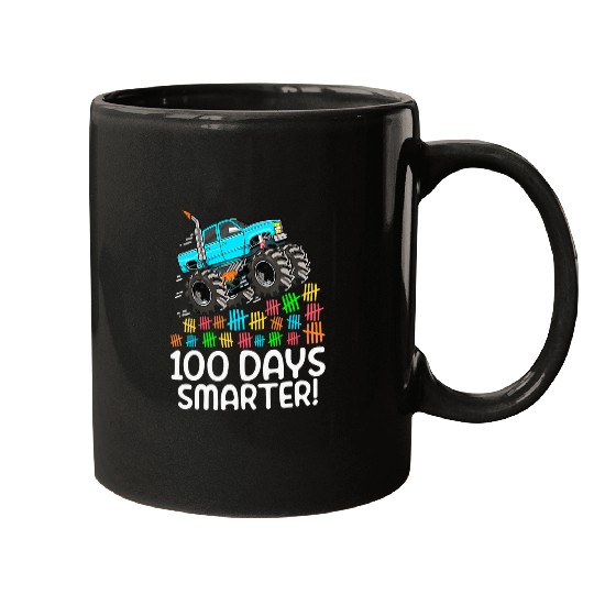 I Crushed 100 Days Of School Monster Truck 100th Days Kids Mugs
