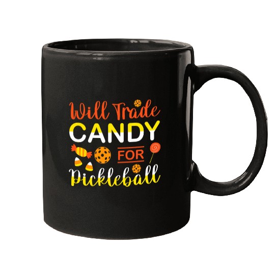 Halloween Pickleball Tee Will Trade Candy For Pickleball Mugs