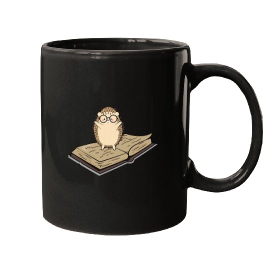 Hedgehog on a Book Hedgehog Mugs