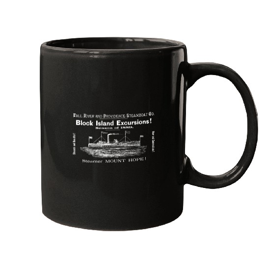 Fall River Block Island Providence Ferry Boat 1889 Mugs