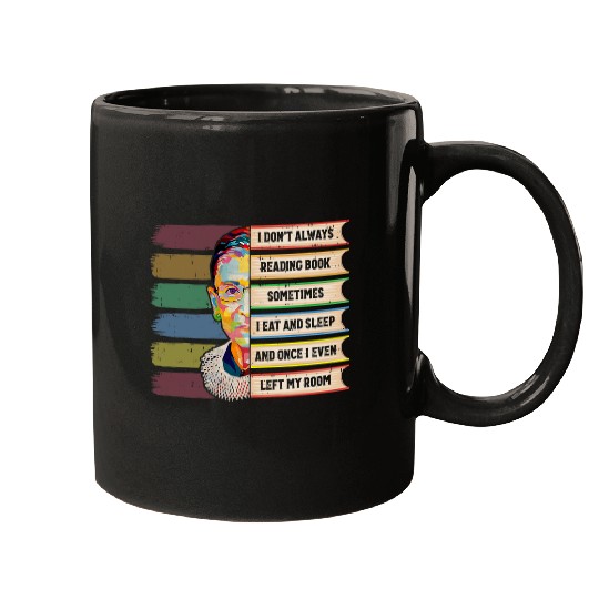 Feminist Ruth Bader Ginsburg RBG Quote Girl With Book Women 2 Mugs