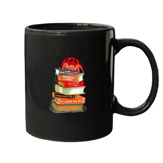 Ladybug Spider Book Design Mugs