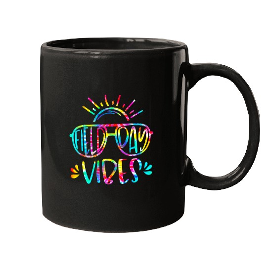 Tie Dye Field Day Vibes Funny Teacher And Student Kids Boys Mugs