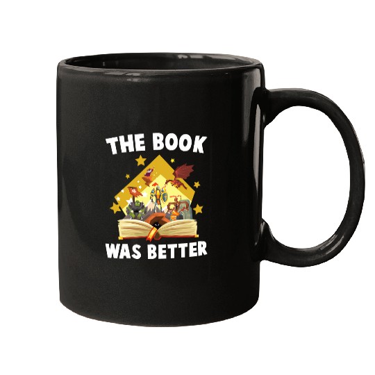 Books The Book Was Better Dragon Wizard Bookworm Mugs