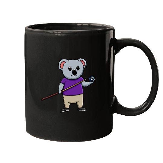 Koala Billiard Ball Snooker Pool Player Billiard Champ Mugs