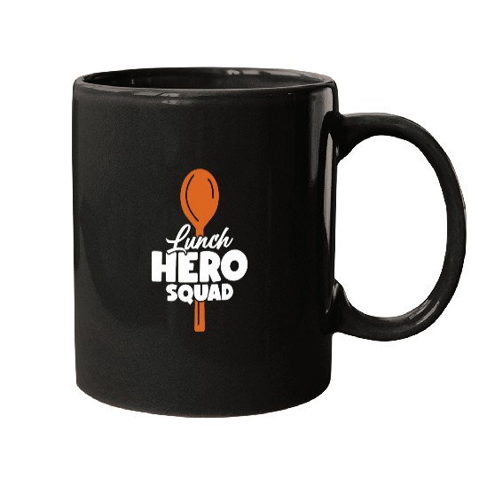 School Lunch Hero Squad Funny Cafeteria Worker 2 Mugs