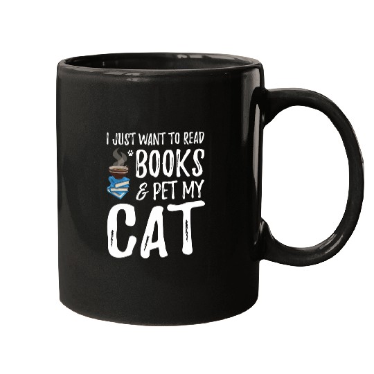 Cat Lover Book Funny Cat Mom Gift Mugs