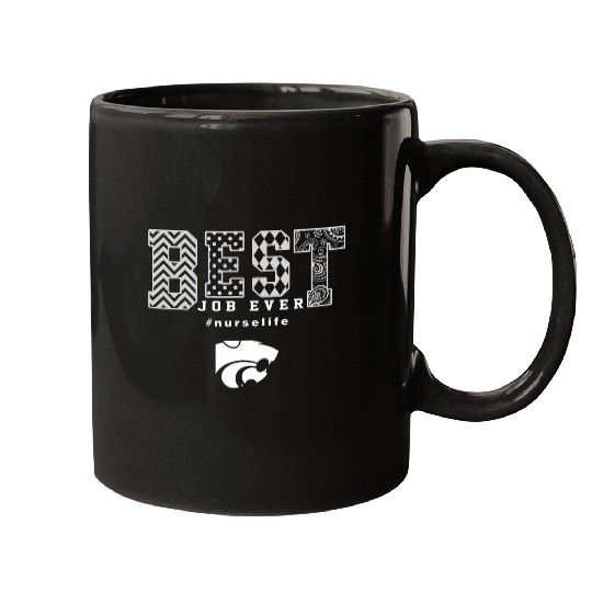 Kansas State Wildcats nurses Job Ever Slogan Pattern Mugs