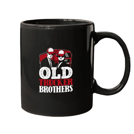 Truck Driver Brother Trucking Big Rig Old Man Trucker Mugs