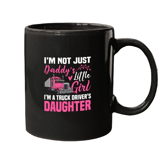 Truck Driver Daughter Cute Girl Of Trucker Daddy Mugs