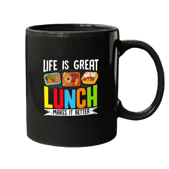 School Cafeteria Worker Lunch Lady Food Trays Life Is Great Mugs