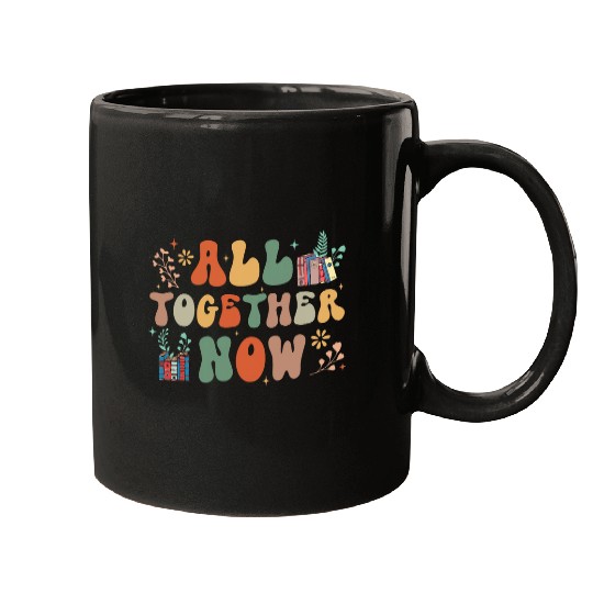 all toger now summer reading rainbow hand book lover Mugs