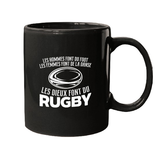 Les Dieux Font Du Rugby XV De France Rugby Gift Mugs