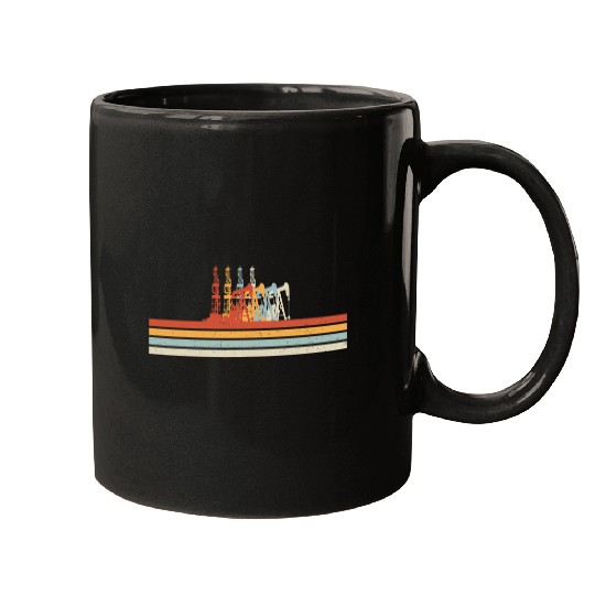 Retro Drilling Oil Rig Drilling Rig Oilfield Worker Mugs
