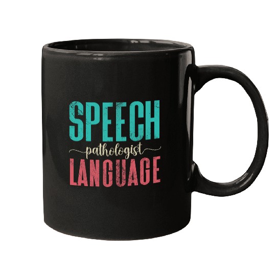 Speech Language Pathologist SLP Speech Therapist Distressed Mugs