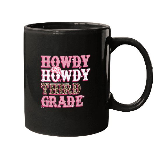 Howdy Third Grade Cowboy Cowgirls Western Teacher Team Squad Mugs