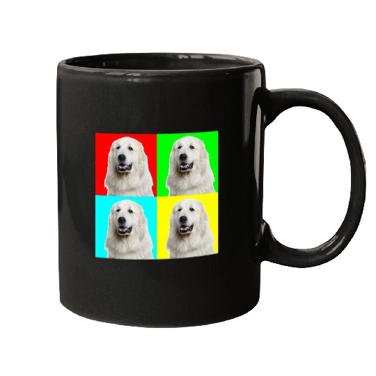 Pop Art Dog Great Pyrenees Mugs