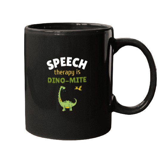 Speech Language Pathologist SLP Teacher Speech Therapy Dino Mugs