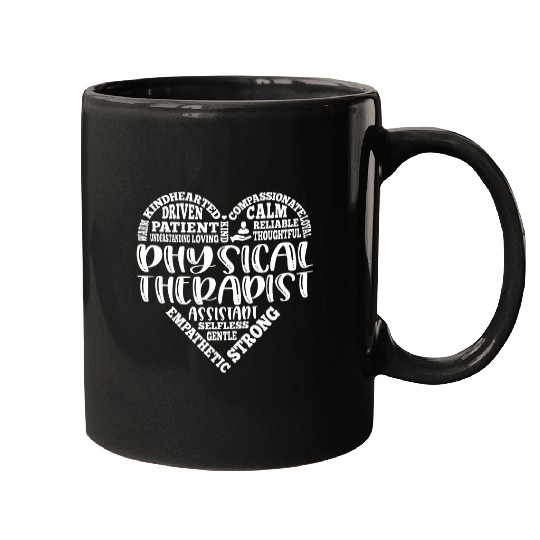 Typography Physical Therapy Physical Therapist PT Month Mugs