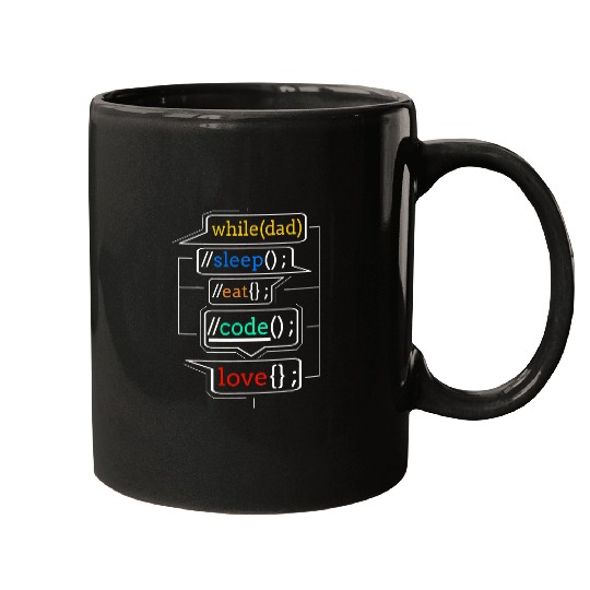 Programmer Dad Programmer Dad Gift Computer Code Dad Mugs