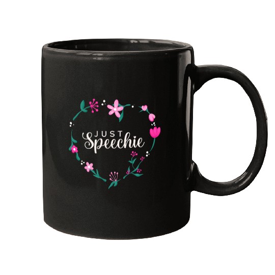 Speech Language Pathologist Therapy Just Speechie Floral SLP Mugs