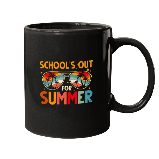 schools out summer last day of school teacher kids Mugs