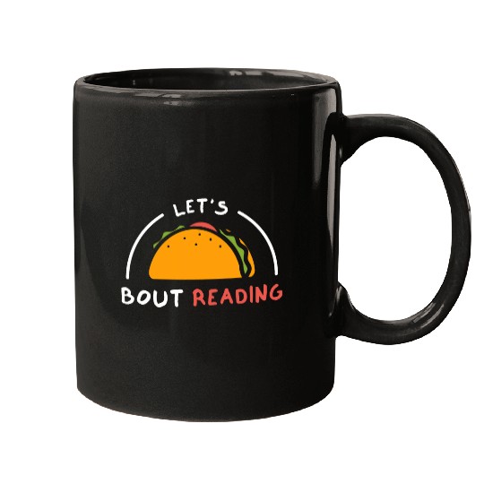 Lets Taco Bout Reading for Book Lover Reading Teacher 2 Mugs