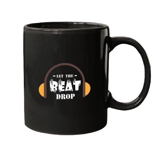 Retro Hip Hop Beatbox Fans Design 90s Rap Headphones Mugs