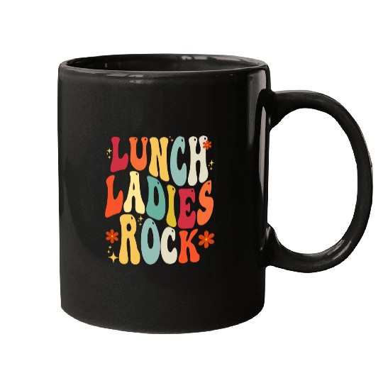 Retro Lunch Ladies Rock Cafeteria Worker Funny Lunch Lady Mugs
