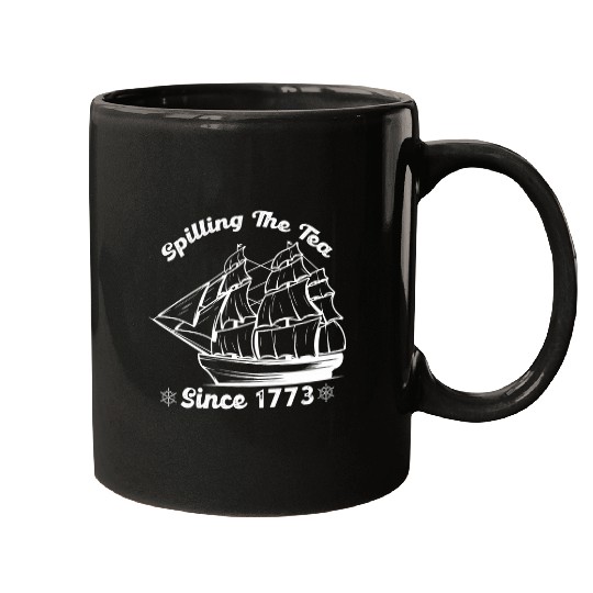 Spilling The Tea Since 1773 History Teacher Funny Vintage Mugs