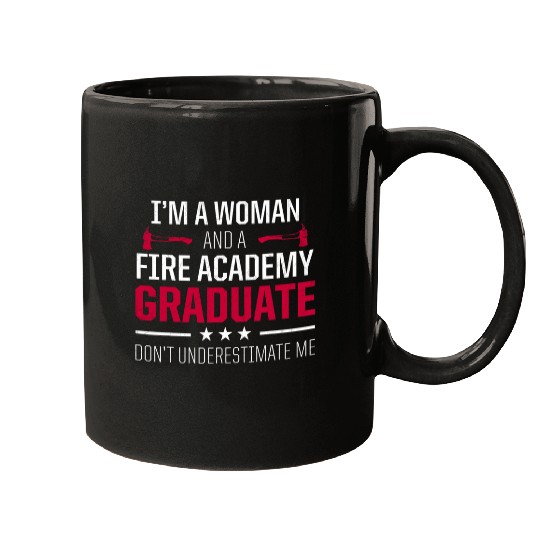 Academy Student Woman Fireman Graduation Mugs