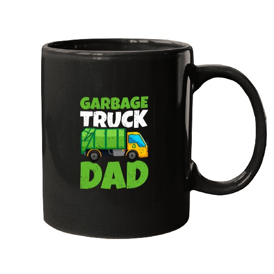 Mens Funny Trucker Garbage Truck Dad Fathers Day Mugs
