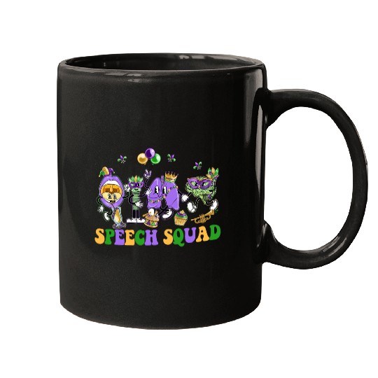 Speech Therapy Speech Therapist Appreciation Mardi Gras Mugs